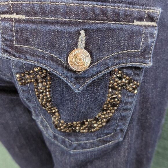 True Religion Straight Leg Beaded U Pocket Jeans Kitty Rescue! - Picture 8 of 14